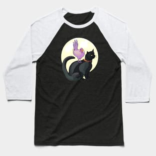 Chicken on a Tuxedo Cat Baseball T-Shirt